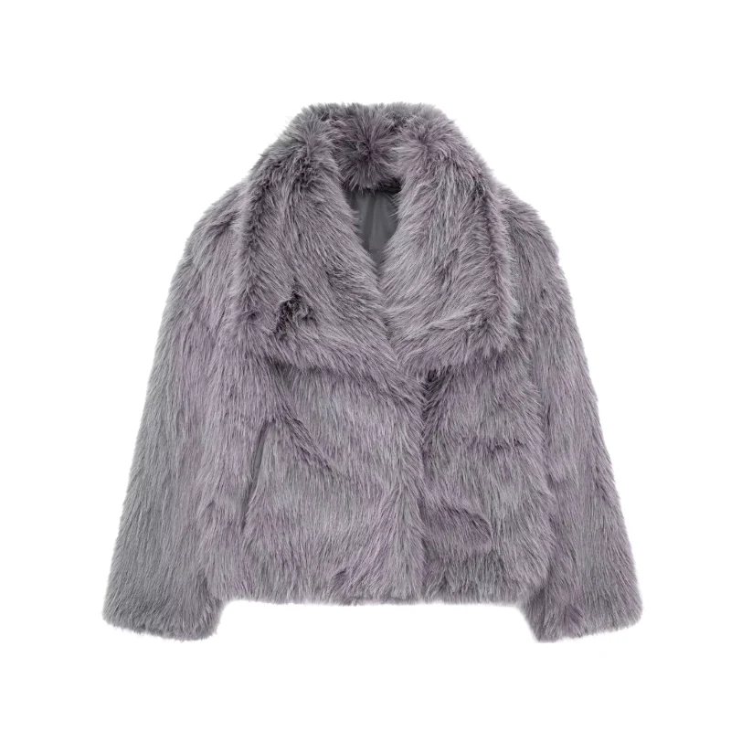 Velvet Snow Fluffy Coat - Image 5