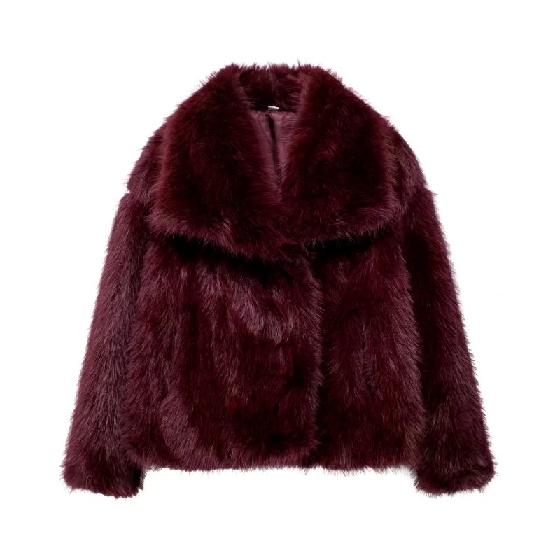 Velvet Snow Fluffy Coat - Image 6