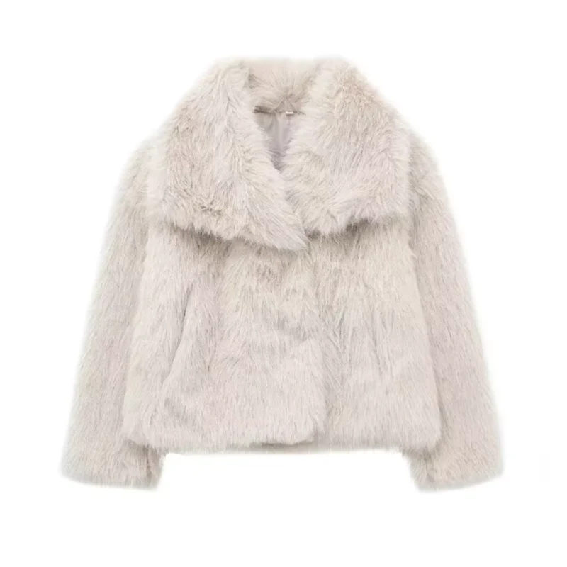 Velvet Snow Fluffy Coat - Image 7