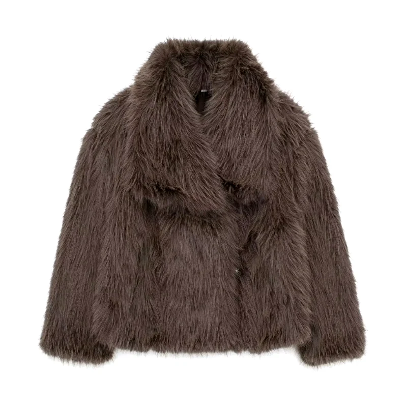 Velvet Snow Fluffy Coat - Image 8