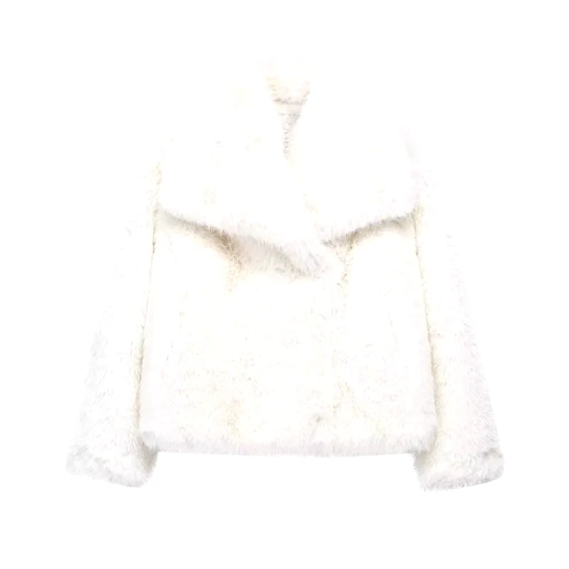 Velvet Snow Fluffy Coat - Image 9