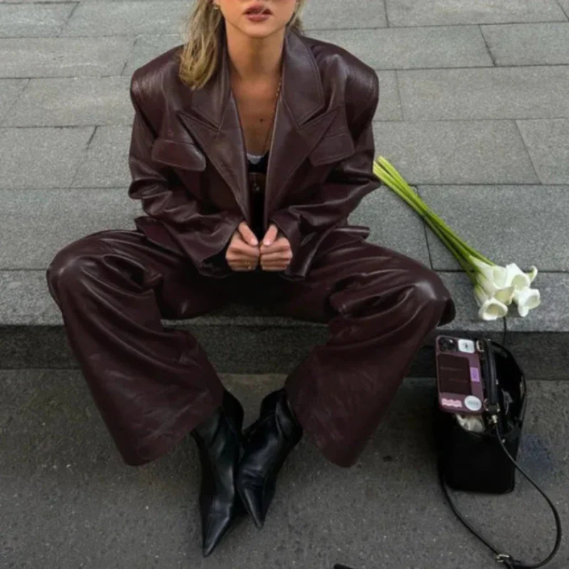 Vixen Leather Coat & Pants Set - Image 3