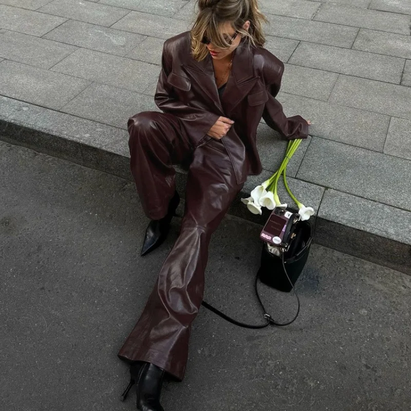 Vixen Leather Coat & Pants Set - Image 4