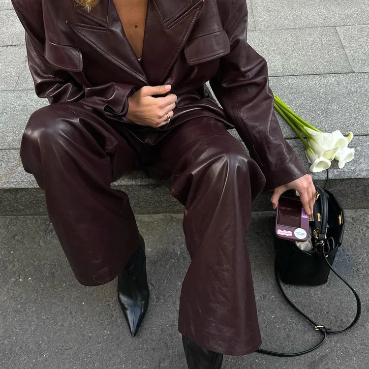 Vixen Leather Coat & Pants Set - Image 5
