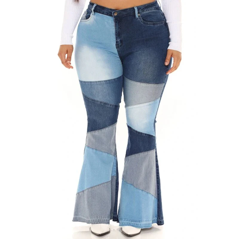 Zigzag Flared Jeans - Image 4